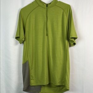 Ibex Olive and Gray Casual Button Down Shirt
